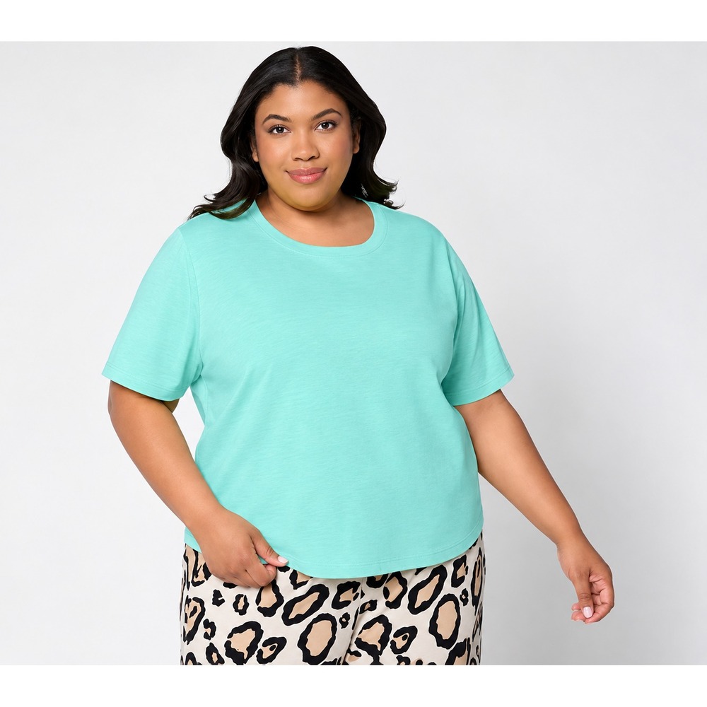 Revive by Aimee Kestenberg Dropped Shoulder Tee Jelly Mint,Large